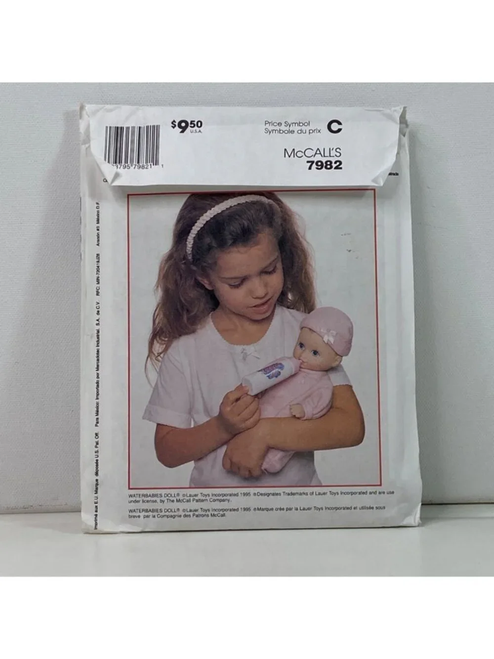 McCalls 7982 Waterbabies Doll Clothes Pattern Uncut 8 Outfits Little Baby